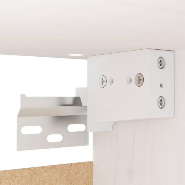 Armario de pared 2 uds madera maciza pino blanco 30x30x100 cm Armario de pared 2 uds madera maciza pino blanco 30x30x100 cm