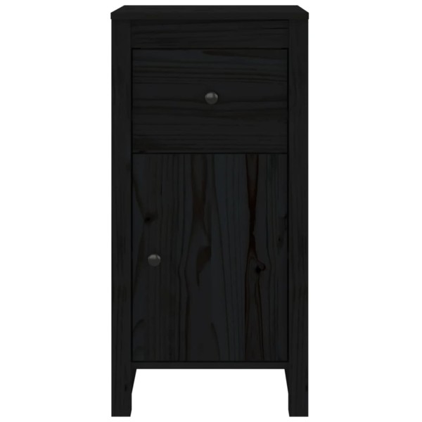 Aparadores 2 uds madera maciza de pino negro 40x35x80 cm Aparadores 2 uds madera maciza de pino negro 40x35x80 cm