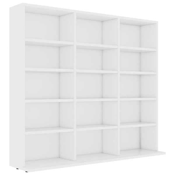 Armario para CDs madera contrachapada blanco 102x23x89,5 cm Armario para CDs madera contrachapada blanco 102x23x89,5 cm