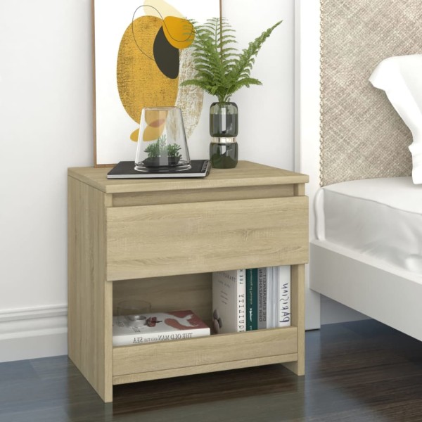 Mesitas de noche 2 uds madera contrachapada roble 40x30x39 cm Mesitas de noche 2 uds madera contrachapada roble 40x30x39 cm