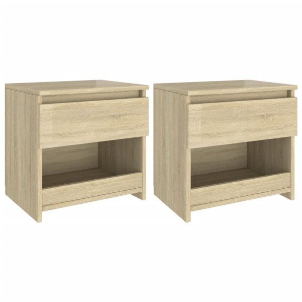 Mesitas de noche 2 uds madera contrachapada roble 40x30x39 cm Mesitas de noche 2 uds madera contrachapada roble 40x30x39 cm