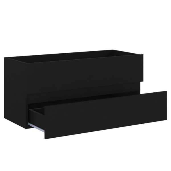 Armario para lavabo madera contrachapada negro100x38,5x45 cm Armario para lavabo madera contrachapada negro100x38,5x45 cm