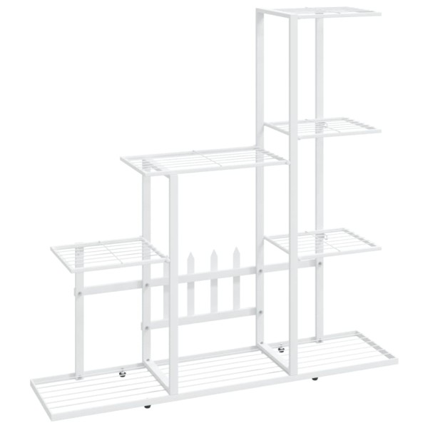 Soporte de flores de metal blanco 94,5x25x88 cm Soporte de flores de metal blanco 94,5x25x88 cm