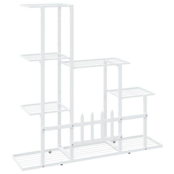 Soporte de flores de metal blanco 94,5x25x88 cm Soporte de flores de metal blanco 94,5x25x88 cm