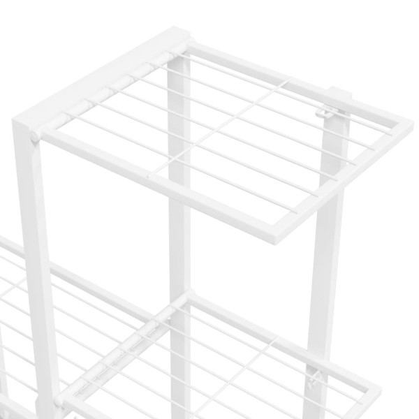 Soporte de flores de metal blanco 94,5x25x88 cm Soporte de flores de metal blanco 94,5x25x88 cm