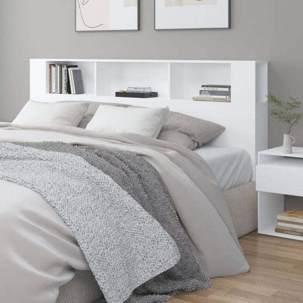 Mueble cabecero blanco 200x18,5x104,5 cm Mueble cabecero blanco 200x18,5x104,5 cm