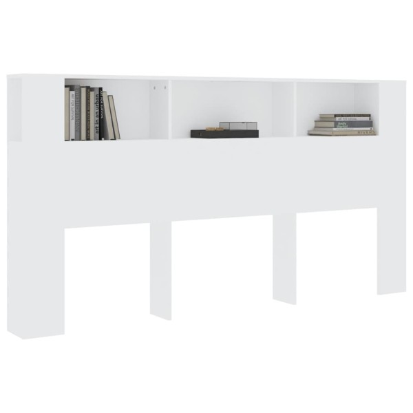 Mueble cabecero blanco 200x18,5x104,5 cm Mueble cabecero blanco 200x18,5x104,5 cm