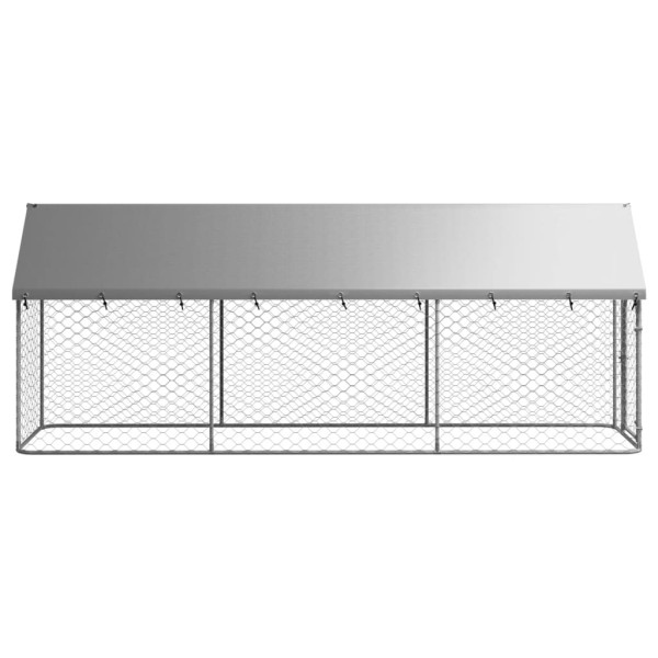 Perrera de exterior con tejado 400x100x150 cm Perrera de exterior con tejado 400x100x150 cm
