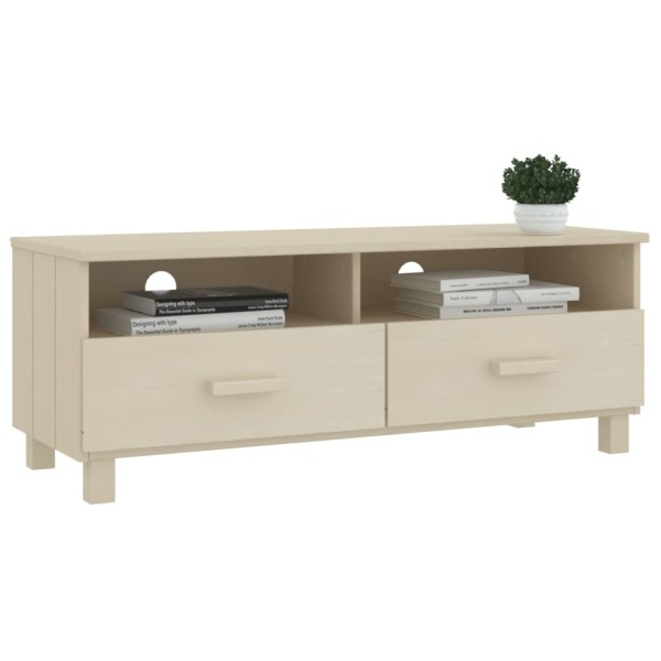 Mueble TV HAMAR madera de pino maciza marrón miel 106x40x40 cm Mueble TV HAMAR madera de pino maciza marrón miel 106x40x40 cm