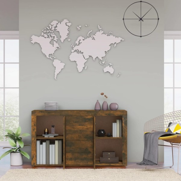 Aparador madera contrachapada color roble ahumado 120x36x69 cm Aparador madera contrachapada color roble ahumado 120x36x69 cm