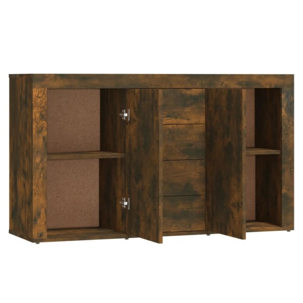 Aparador madera contrachapada color roble ahumado 120x36x69 cm Aparador madera contrachapada color roble ahumado 120x36x69 cm