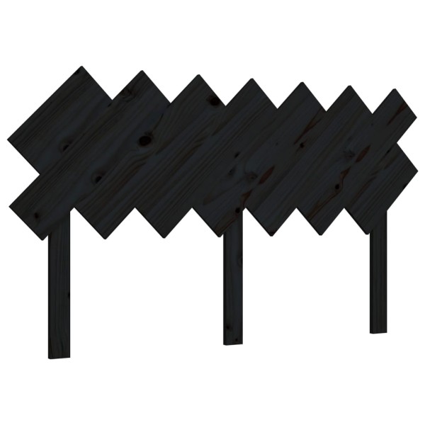 Cabecero de cama madera maciza de pino negro 141x3x80,5 cm Cabecero de cama madera maciza de pino negro 141x3x80,5 cm