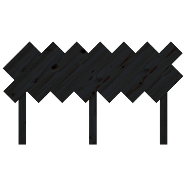 Cabecero de cama madera maciza de pino negro 141x3x80,5 cm Cabecero de cama madera maciza de pino negro 141x3x80,5 cm
