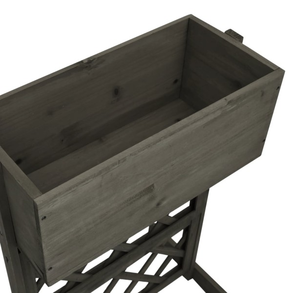 Jardinera enrejada de jardín madera de abeto gris 45x30x74 cm Jardinera enrejada de jardín madera de abeto gris 45x30x74 cm