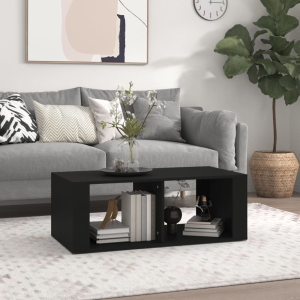 Mesa de centro madera contrachapada negro 100x50x36 cm Mesa de centro madera contrachapada negro 100x50x36 cm