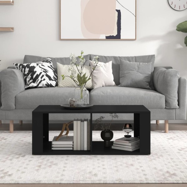 Mesa de centro madera contrachapada negro 100x50x36 cm Mesa de centro madera contrachapada negro 100x50x36 cm