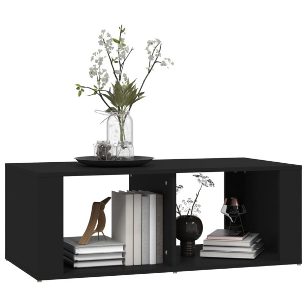 Mesa de centro madera contrachapada negro 100x50x36 cm Mesa de centro madera contrachapada negro 100x50x36 cm