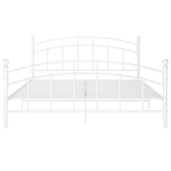 Estructura de cama de metal blanco 160x200 cm