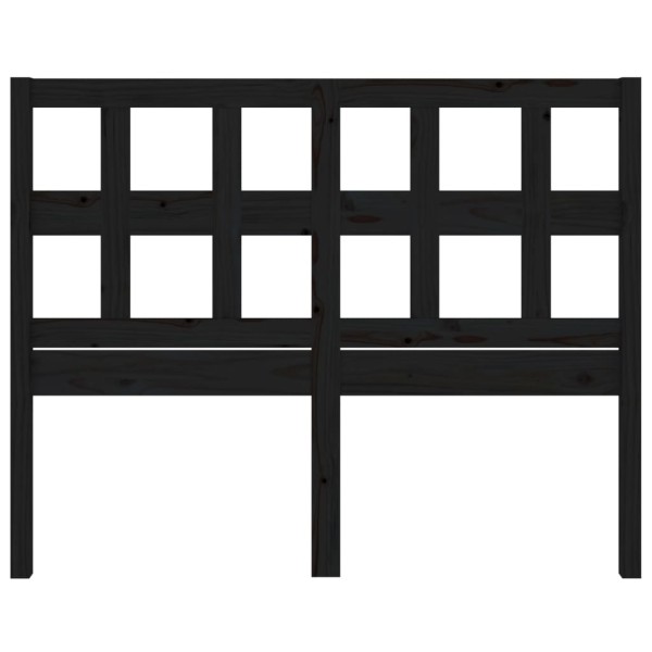 Cabecero de cama madera maciza de pino negro 145,5x4x100 cm Cabecero de cama madera maciza de pino negro 145,5x4x100 cm