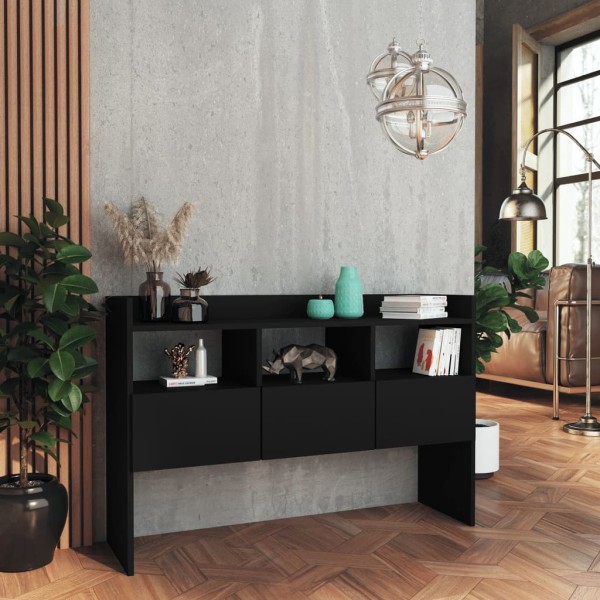 Aparador de madera contrachapada negro 105x30x70 cm Aparador de madera contrachapada negro 105x30x70 cm