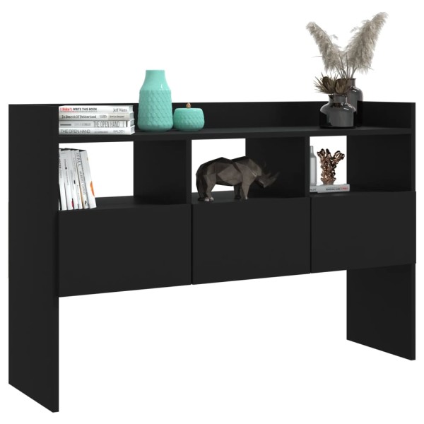 Aparador de madera contrachapada negro 105x30x70 cm Aparador de madera contrachapada negro 105x30x70 cm