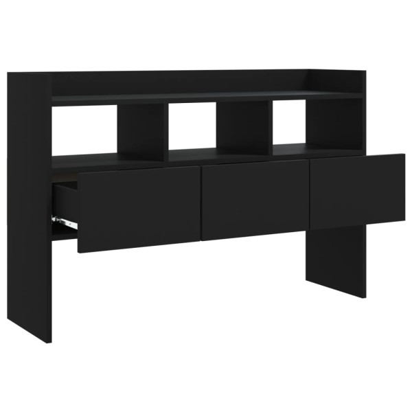 Aparador de madera contrachapada negro 105x30x70 cm Aparador de madera contrachapada negro 105x30x70 cm