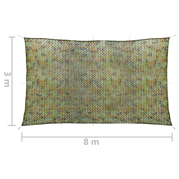 Red de camuflaje con bolsa de almacenamiento verde 3x8 m Red de camuflaje con bolsa de almacenamiento verde 3x8 m