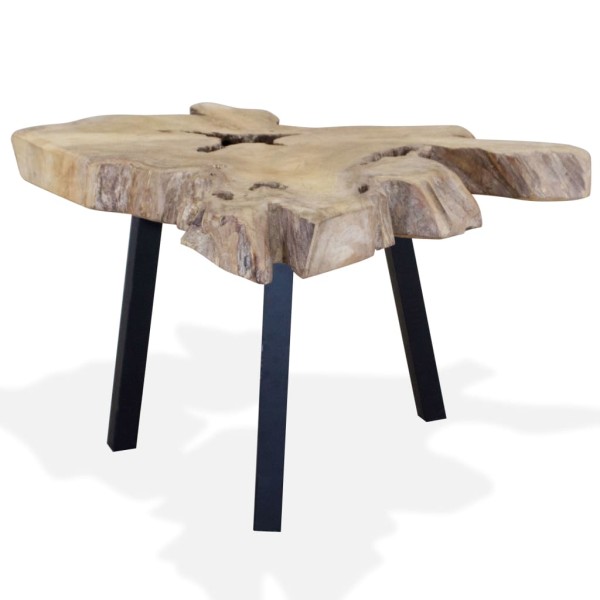 Mesa de centro de madera de teca genuina 80x70x38 cm Mesa de centro de madera de teca genuina 80x70x38 cm