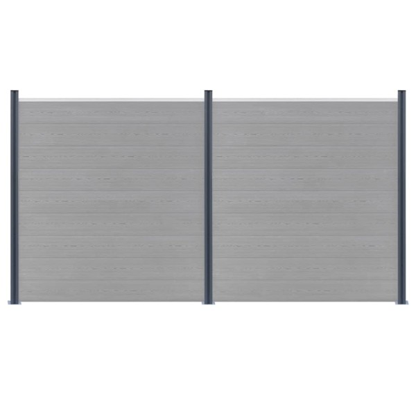 Postes de valla 3 unidades aluminio gris oscuro 185 cm Postes de valla 3 unidades aluminio gris oscuro 185 cm