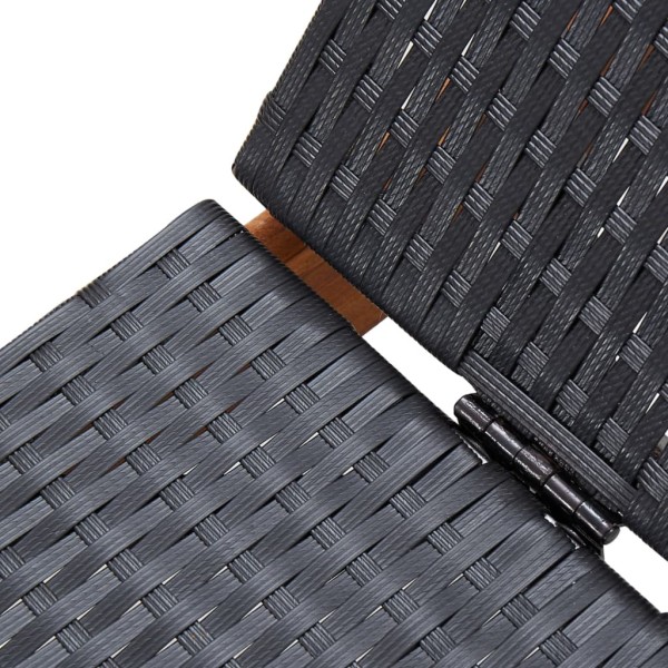 Tumbona de ratán sintético y madera maciza de acacia Tumbona de ratán sintético y madera maciza de acacia