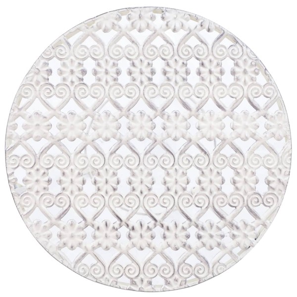 Juego de soportes de planta 3 pzas estilo vintage metal blanco Juego de soportes de planta 3 pzas estilo vintage metal blanco