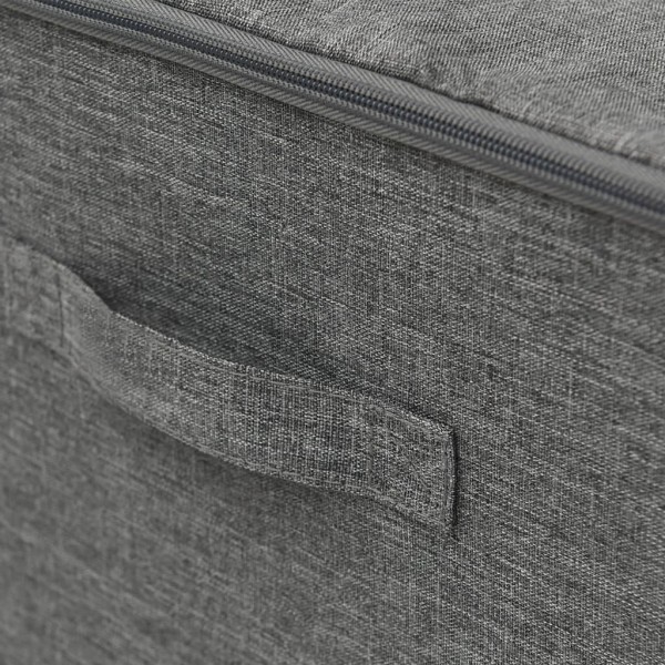 Cajas de almacenaje 2 unidades tela gris antracita 43x34x23 cm Cajas de almacenaje 2 unidades tela gris antracita 43x34x23 cm