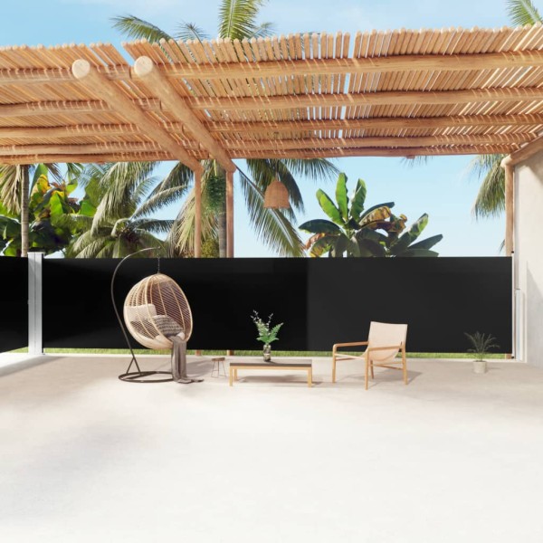 Toldo lateral retráctil negro 160x1200 cm Toldo lateral retráctil negro 160x1200 cm