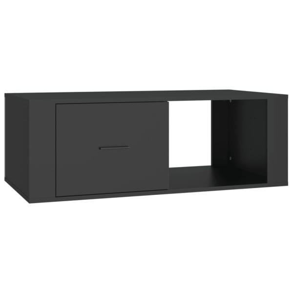 Mesa de centro madera contrachapada negro 100x50,5x35 cm Mesa de centro madera contrachapada negro 100x50,5x35 cm