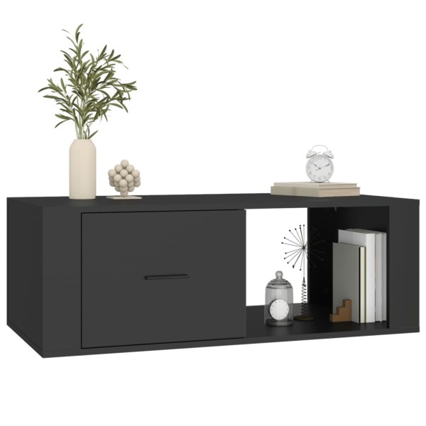 Mesa de centro madera contrachapada negro 100x50,5x35 cm Mesa de centro madera contrachapada negro 100x50,5x35 cm