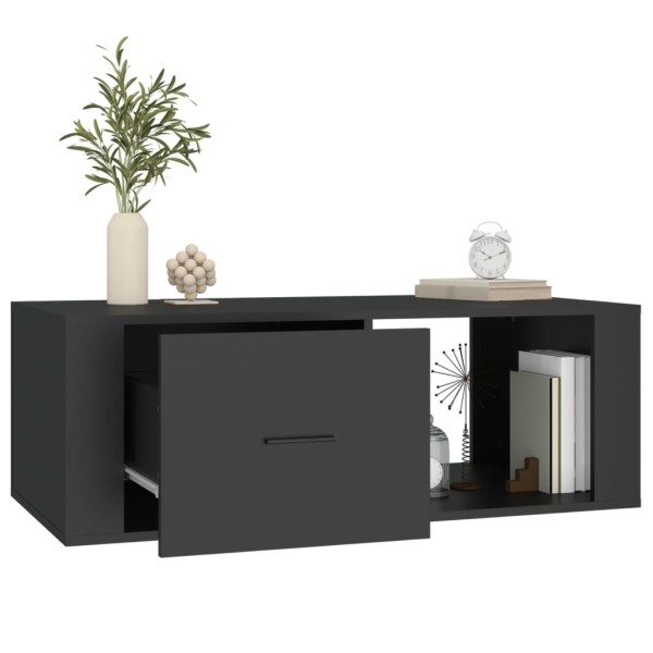 Mesa de centro madera contrachapada negro 100x50,5x35 cm Mesa de centro madera contrachapada negro 100x50,5x35 cm