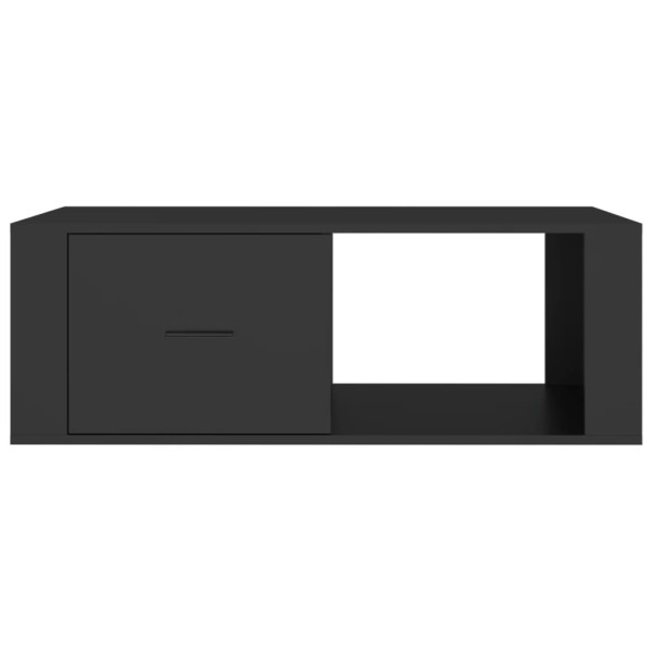 Mesa de centro madera contrachapada negro 100x50,5x35 cm Mesa de centro madera contrachapada negro 100x50,5x35 cm