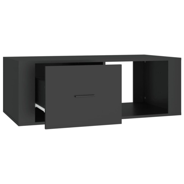 Mesa de centro madera contrachapada negro 100x50,5x35 cm Mesa de centro madera contrachapada negro 100x50,5x35 cm
