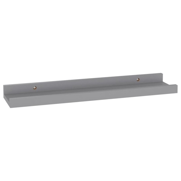 Estantes de pared 4 unidades gris 40x9x3 cm Estantes de pared 4 unidades gris 40x9x3 cm