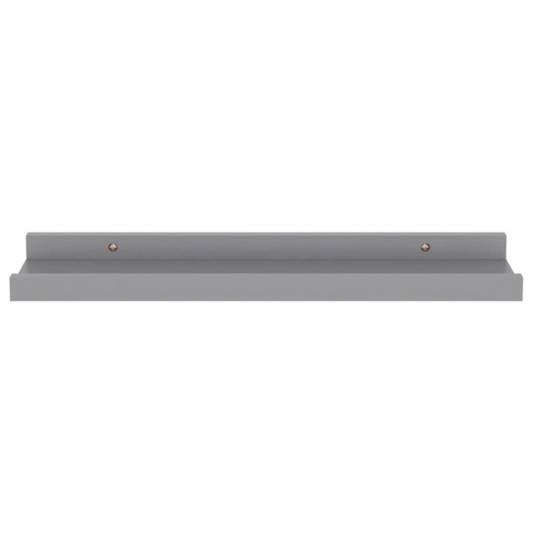 Estantes de pared 4 unidades gris 40x9x3 cm Estantes de pared 4 unidades gris 40x9x3 cm