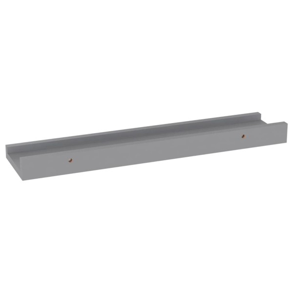 Estantes de pared 4 unidades gris 40x9x3 cm Estantes de pared 4 unidades gris 40x9x3 cm