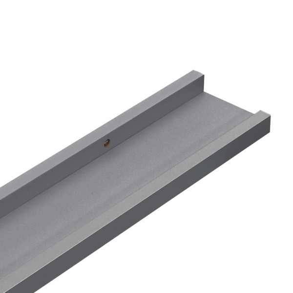 Estantes de pared 4 unidades gris 40x9x3 cm Estantes de pared 4 unidades gris 40x9x3 cm