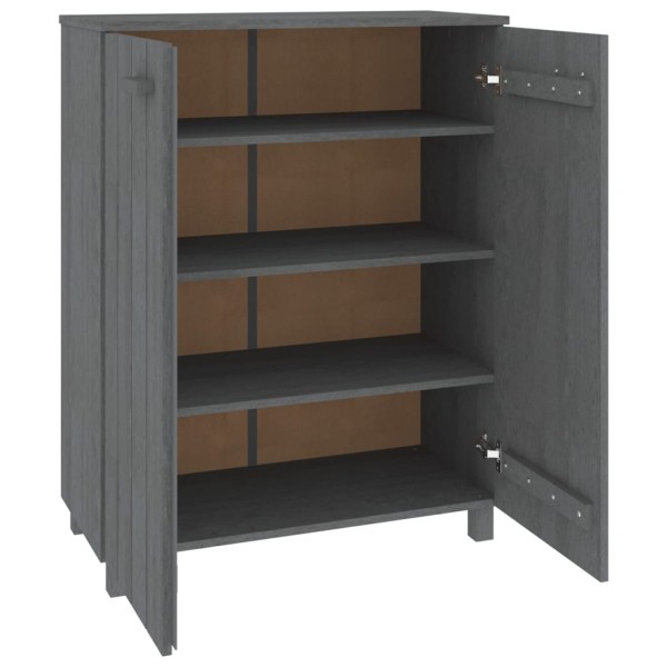 Zapatero HAMAR madera maciza pino gris oscuro 85x40x108 cm Zapatero HAMAR madera maciza pino gris oscuro 85x40x108 cm
