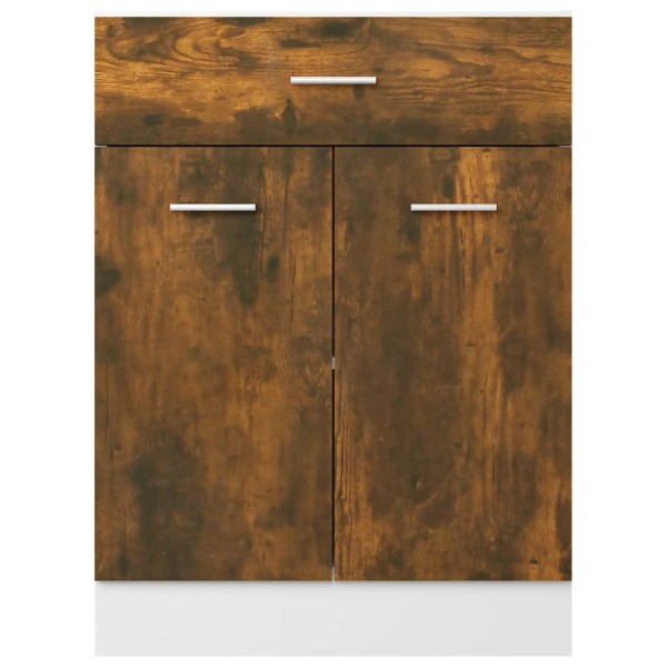 Armario bajo de cocina madera ingeniería roble ahumado