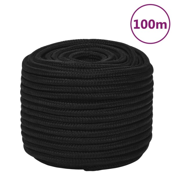 Cuerda de trabajo poliéster negro 12 mm 100 m Cuerda de trabajo poliéster negro 12 mm 100 m