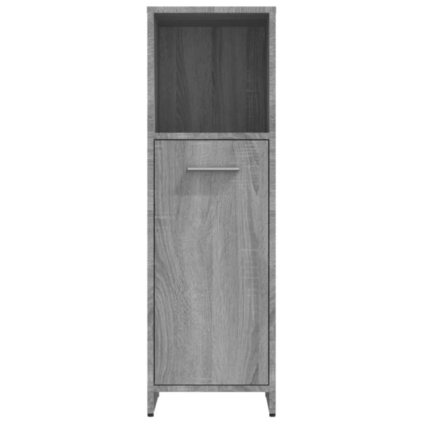 Armario de baño madera contrachapada gris Sonoma 30x30x95 cm Armario de baño madera contrachapada gris Sonoma 30x30x95 cm