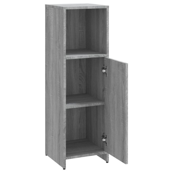 Armario de baño madera contrachapada gris Sonoma 30x30x95 cm Armario de baño madera contrachapada gris Sonoma 30x30x95 cm