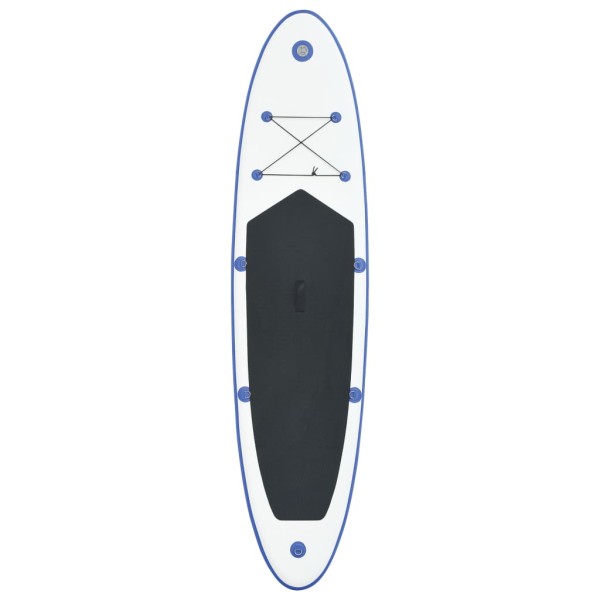 Set de tabla inflable de paddle surf SUP azul y blanco Set de tabla inflable de paddle surf SUP azul y blanco