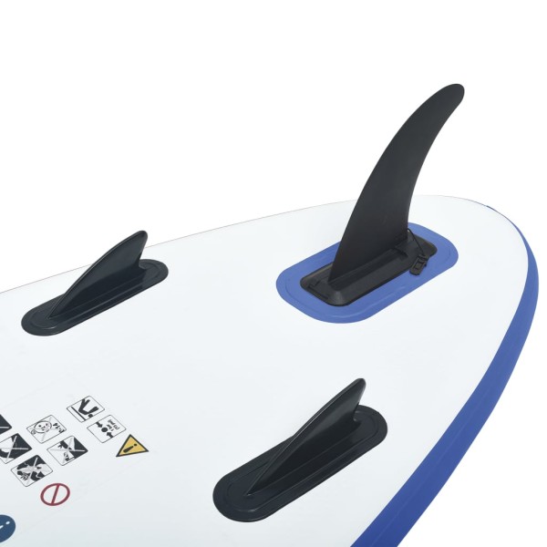 Set de tabla inflable de paddle surf SUP azul y blanco Set de tabla inflable de paddle surf SUP azul y blanco