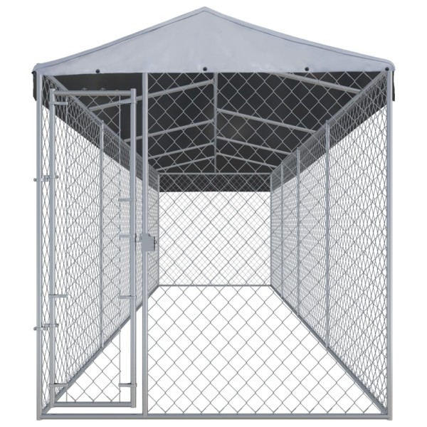 Perrera de exterior con tejado 760x190x225 cm Perrera de exterior con tejado 760x190x225 cm